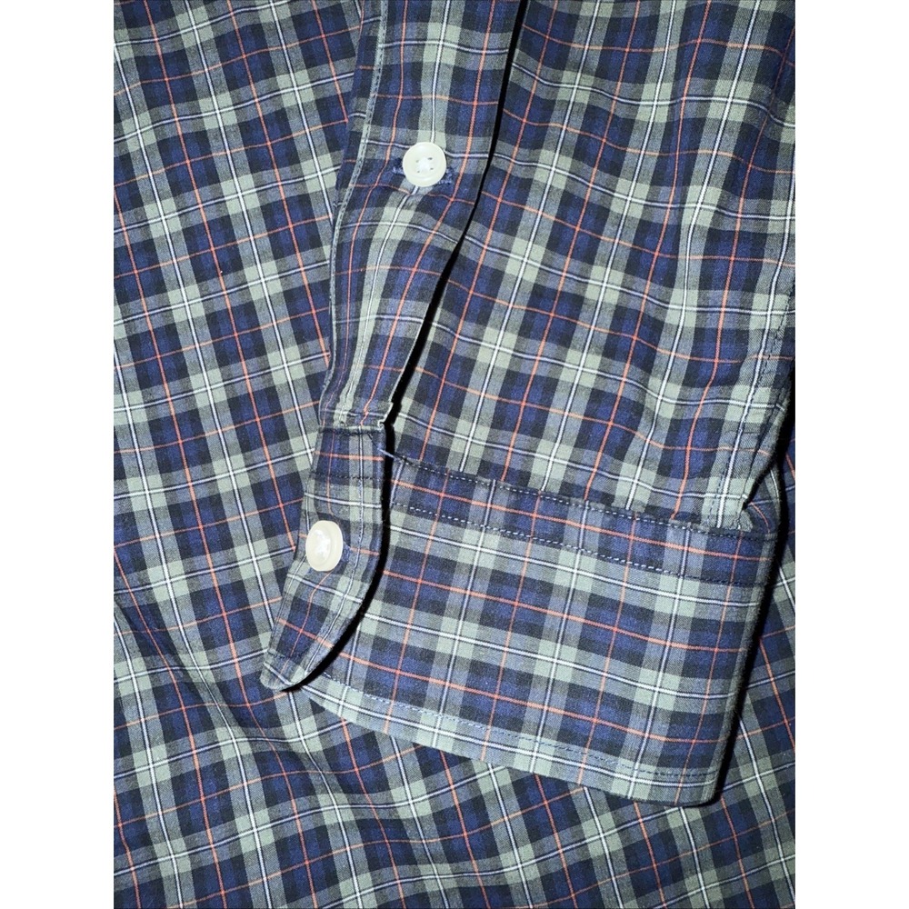 Ralph Lauren Shirt Men's L Blue Green Plaid Button-Down Embroidered Pony Logo - Picture 4 of 8